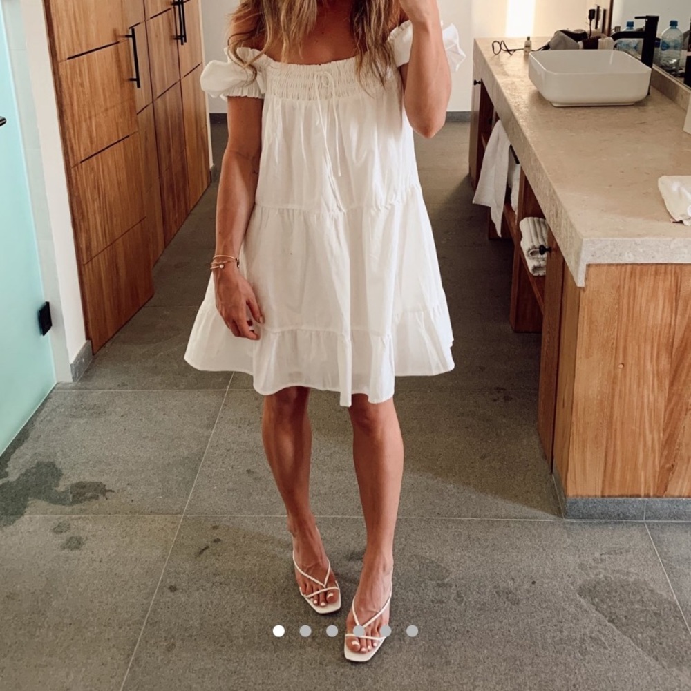 12th Tribe white babydoll dress